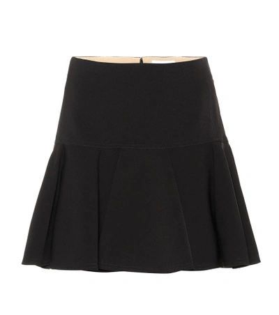 Shop Chloé Flared Miniskirt In Black