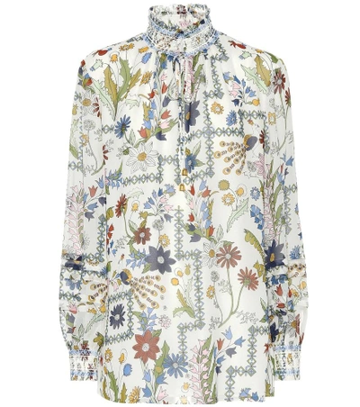 Shop Tory Burch Haley Silk Blouse In Multicoloured