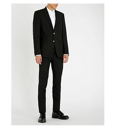 Shop Givenchy 定期-适合 羊毛 和 马海呢-混合 夹克 In Black