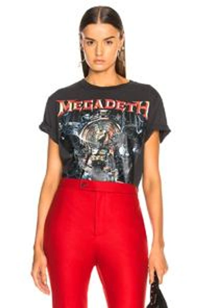 Shop R13 Distressed Megadeth Tee In Black