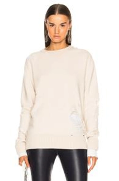 Shop Helmut Lang Vintage Crew Sweater In White