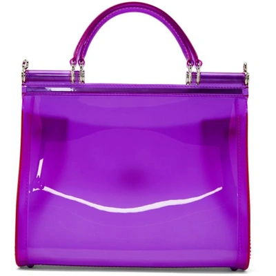 Shop Dolce & Gabbana Dolce And Gabbana Purple Small Rubber Miss Sicily Bag In 8m056 Lilas