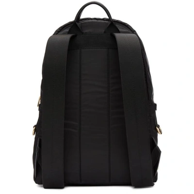 Shop Dolce & Gabbana Dolce And Gabbana Black Studded Logo Backpack In 8b956 Black