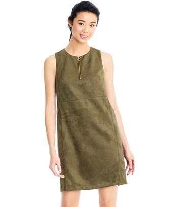 olive green shift dress