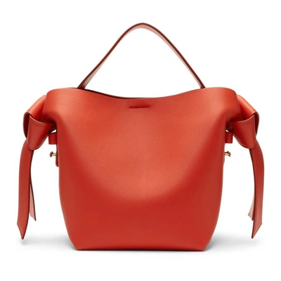 Acne Studios Musubi Leather Mini Bag - Coral In Sharp Red