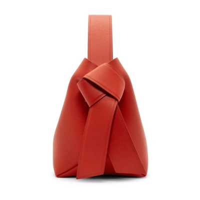 Acne Studios Musubi Leather Mini Bag - Coral In Sharp Red