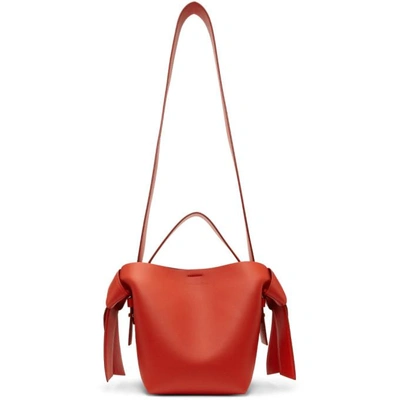 Acne Studios Musubi Leather Mini Bag - Coral In Sharp Red
