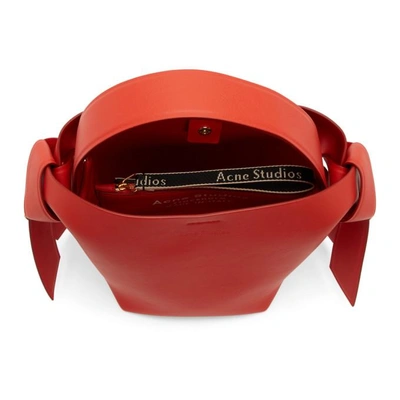 Acne Studios Musubi Leather Mini Bag - Coral In Sharp Red