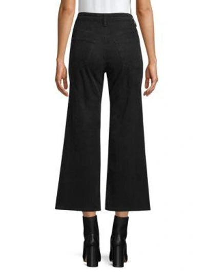 Shop J Brand Joan High-rise Corduroy Flare Jeans In Black