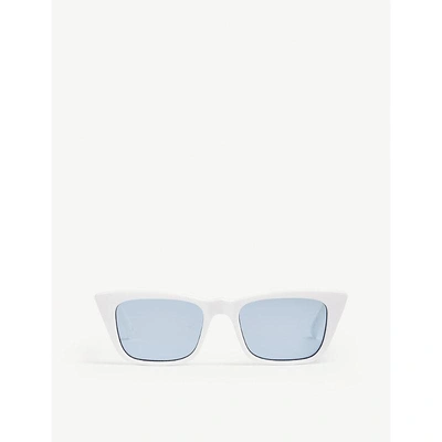Shop Le Specs I Feel Love Cat Eye-frame Sunglasses In Optic White