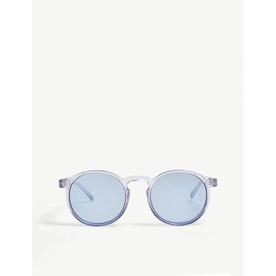 Shop Le Specs Teen Spirit Deux Round-frame Sunglasses In Chambray