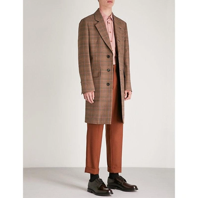 Shop Vivienne Westwood English Check Wool Coat In Multicolour