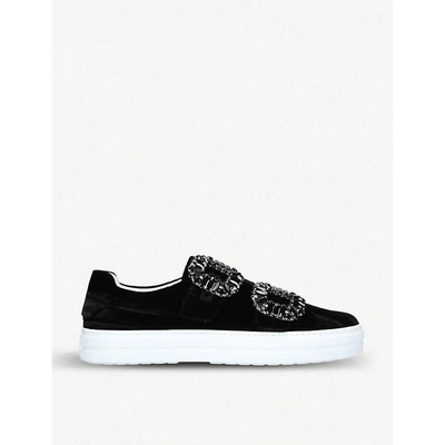 Shop Roger Vivier Sneaky Viv Suede Trainers In Black