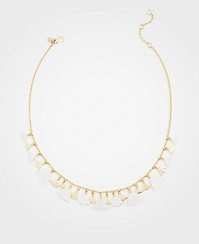 Shop Ann Taylor Leaf Necklace In White