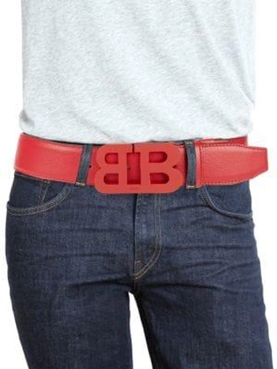Shop Bally Mirror B Leather Belt In Courvette
