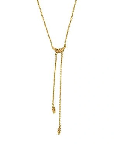 Shop Adore Pave Swoop Y Necklace, 16 In Gold