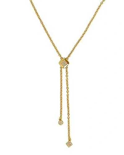 Shop Adore Pave Accent Y Necklace, 16 In Gold
