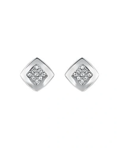 Shop Adore Pave Stud Earrings In Silver