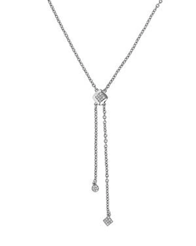 Shop Adore Pave Accent Y Necklace, 16 In Silver