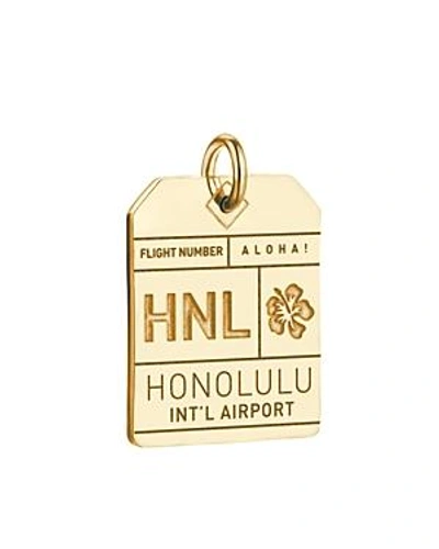 Shop Jet Set Candy Hnl Honolulu Luggage Tag Charm In Gold