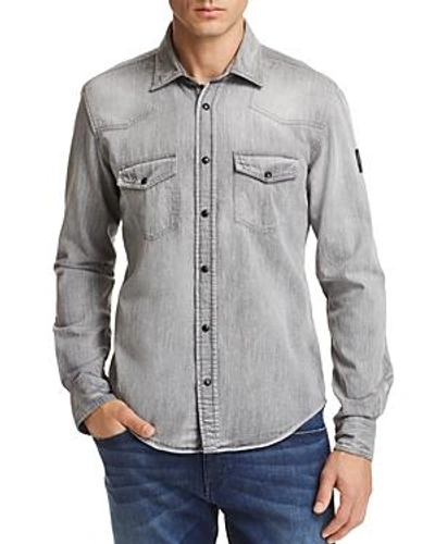 Shop Belstaff Somerford Regular Fit Button-down Shirt In Gray