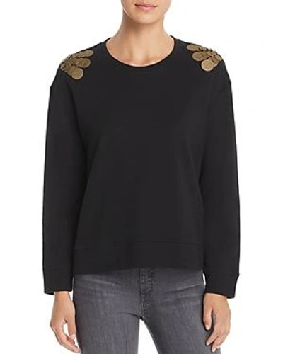 Shop Kenneth Cole Embellished Sweatshirt In Black