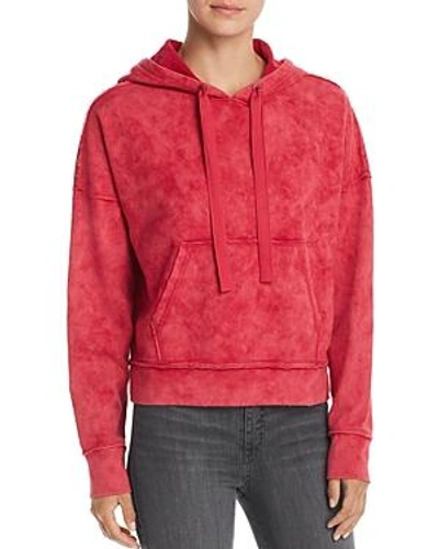 Shop Kenneth Cole Cropped Hoodie In Cerise