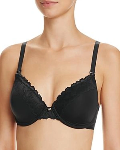 Shop Natori Hidden Glamour Maternity Bra In Black