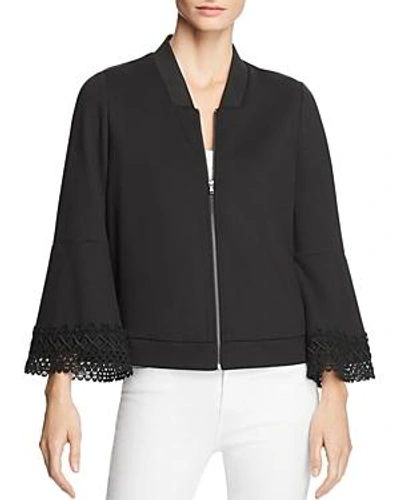 Shop Le Gali Patricia Bell Sleeve Bomber Jacket - 100% Exclusive In Black