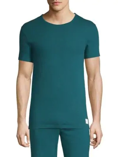 Shop Paul Smith Cotton T-shirt In Teal