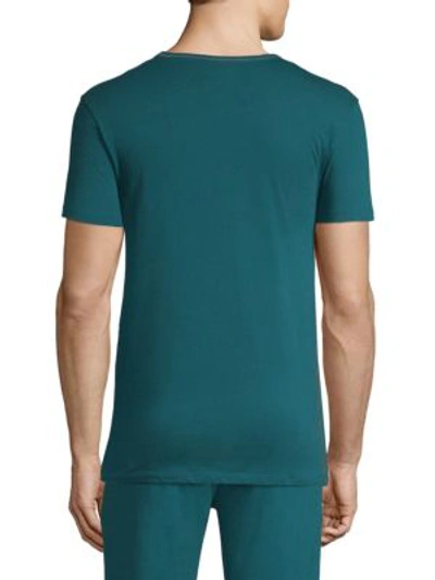 Shop Paul Smith Cotton T-shirt In Teal