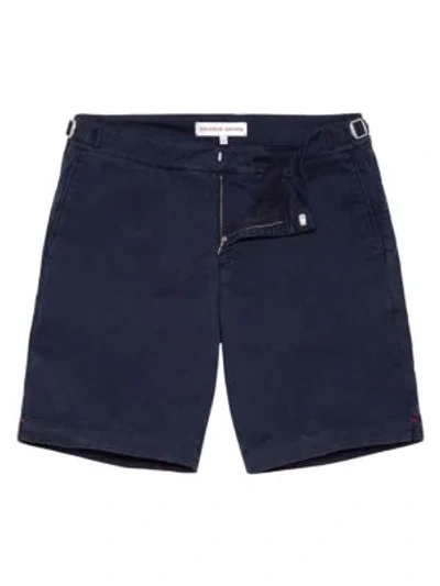 Shop Orlebar Brown Dane Ii Cotton Twill Shorts In Navy