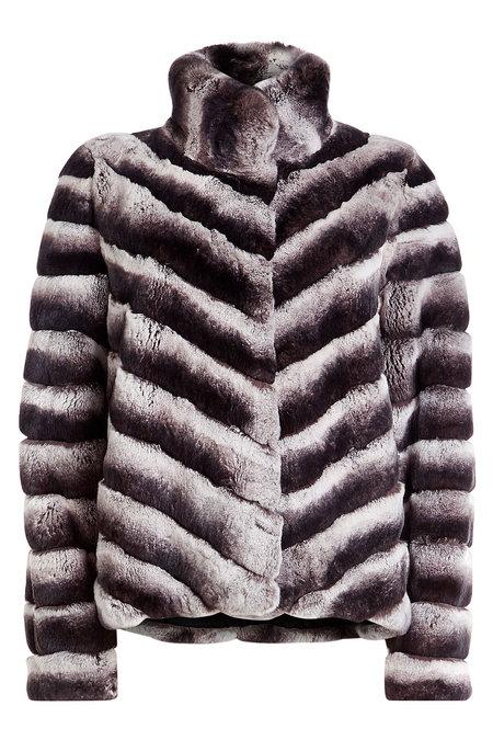 yves salomon rabbit fur jacket