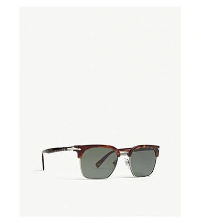 Shop Persol Men's Havana Po3199s Square-frame Sunglasses