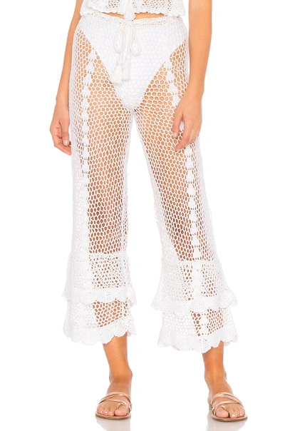 Shop Lpa Crochet High Waist Culotte In White