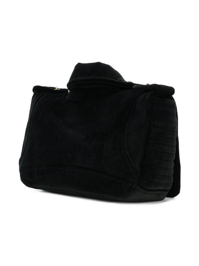 Shop Moschino Small Biker Shoulder Bag In Black
