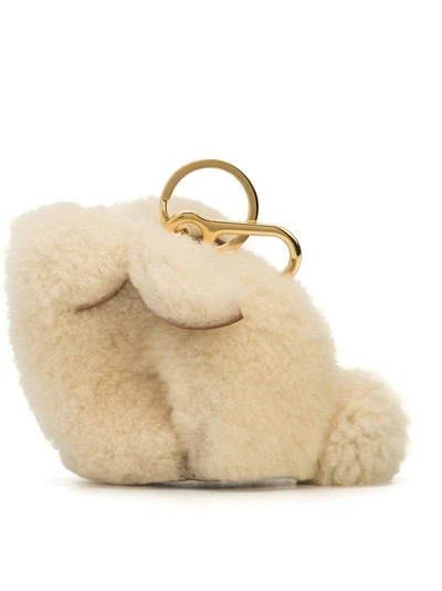 Shop Loewe Bunny Keyring In White