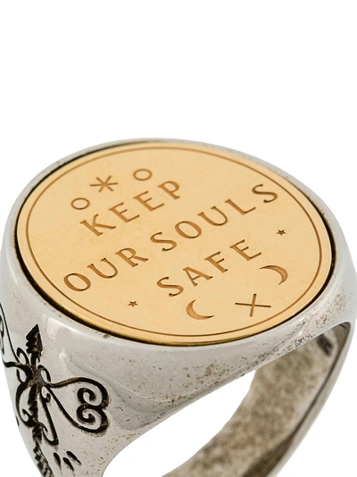 Shop Givenchy Keep Your Souls Safe Ring - Metallic