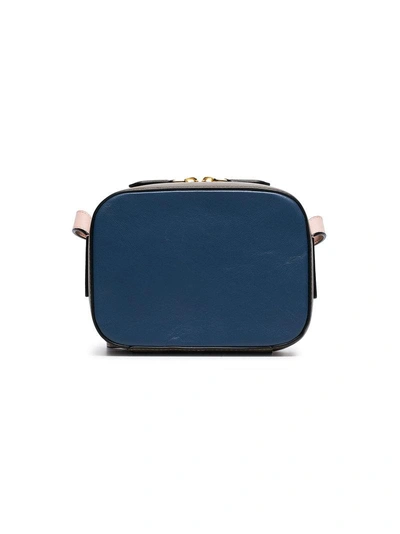 Shop Marni Blue Shell Leather Cross-body Bag
