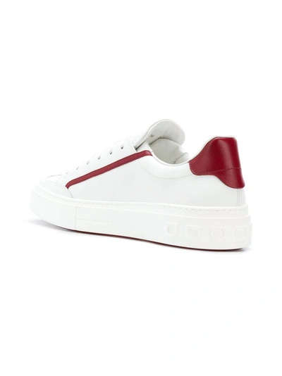 Shop Ferragamo Salvatore  Low Top Sneakers - White