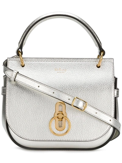 Shop Mulberry Small Amberley Satchel In Grey