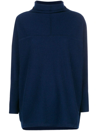 Shop Philo-sofie Turtle-neck Long-sleeve Sweater - Blue