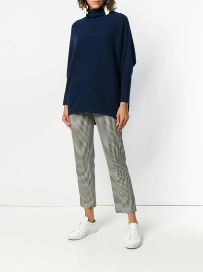 Shop Philo-sofie Turtle-neck Long-sleeve Sweater - Blue