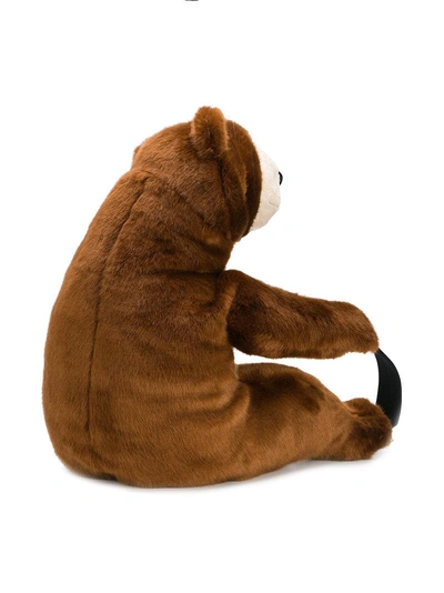 Dolce & Gabbana Dolce And Gabbana Brown Eco Fur Teddy Bear Backpack In Brown