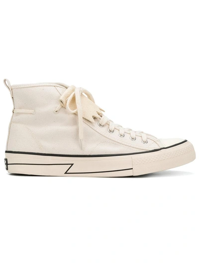 Shop Visvim Skagway Kiltie Hi-top Sneakers - White