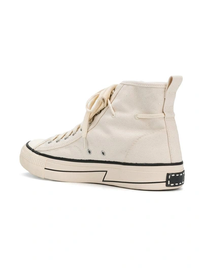 Shop Visvim Skagway Kiltie Hi-top Sneakers - White