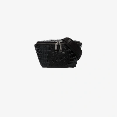 Shop Versace Black Patent Leather Crossbody Bag