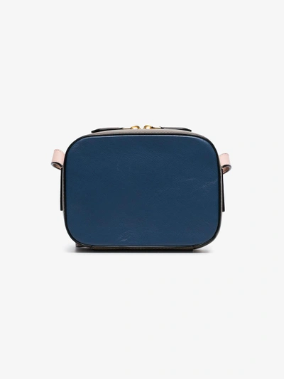 Shop Marni Blue Shell Leather Cross-body Bag