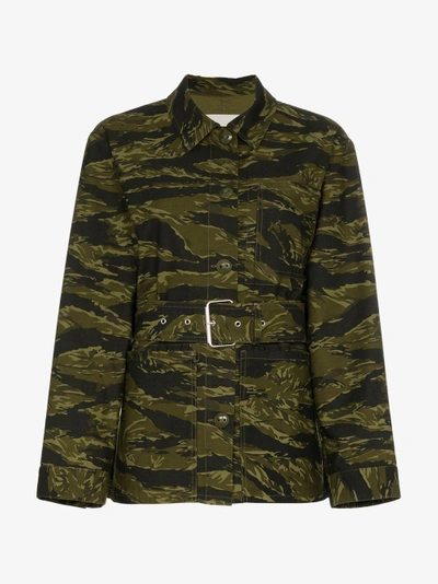 Shop Proenza Schouler Long Sleeve Camouflage Jacket In Green