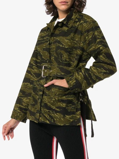 Shop Proenza Schouler Long Sleeve Camouflage Jacket In Green